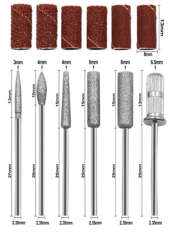 SIGNI 6Pc Nail Drill bits Set,Professional Nail Art Tools Set for Acrylic Art,Manicure & Pedicure Crystal Nail Files, Nail Drill Bits, Sanding Bands Perfect for Nail Salons & Beauty (Standard, 1) - Image 3